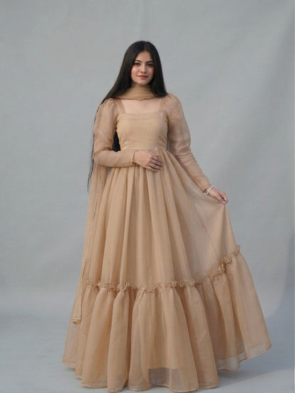3 piece ruffle frock