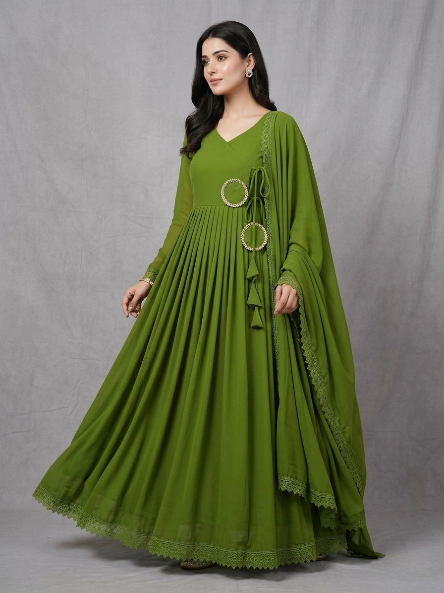 Chiffon anarkali frock