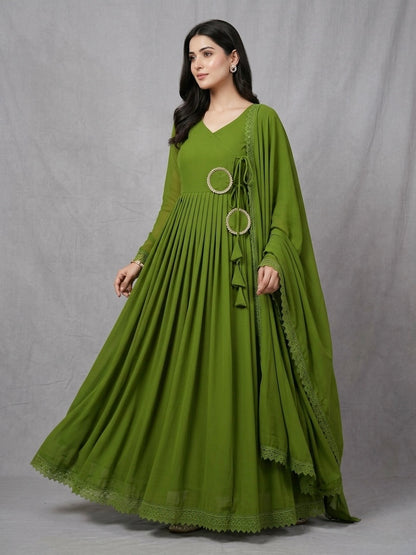 Chiffon anarkali frock