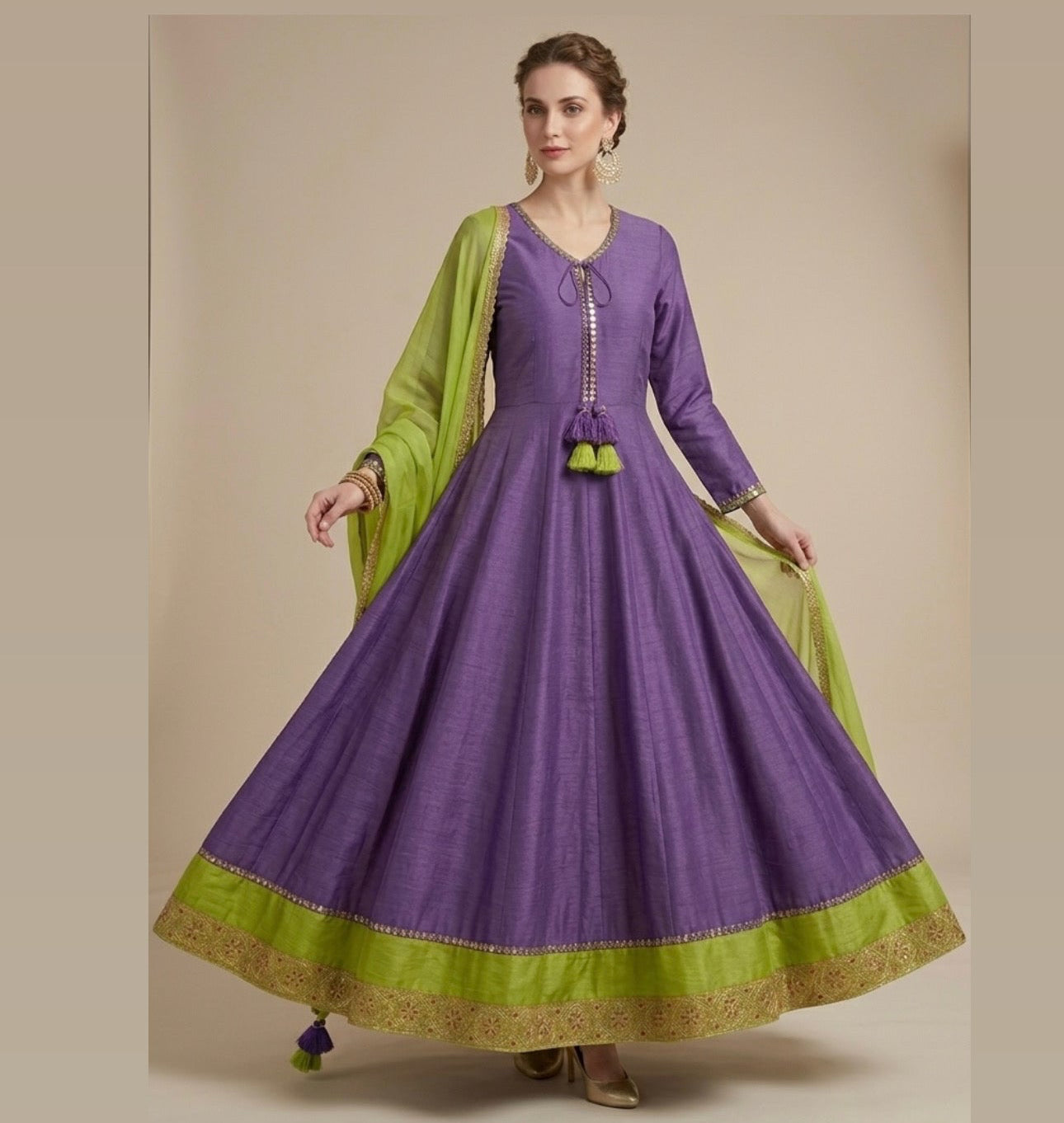 3 piece lawn anarkali frock