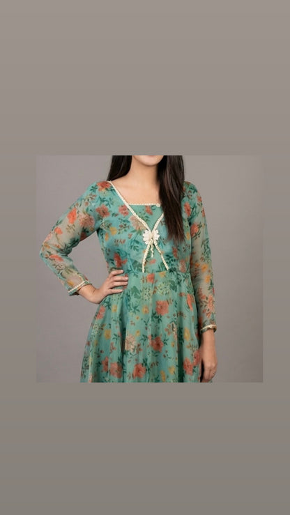 Floweral anarakali frock