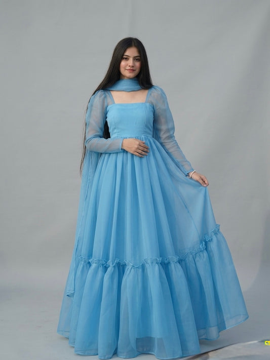 3 piece ruffle frock