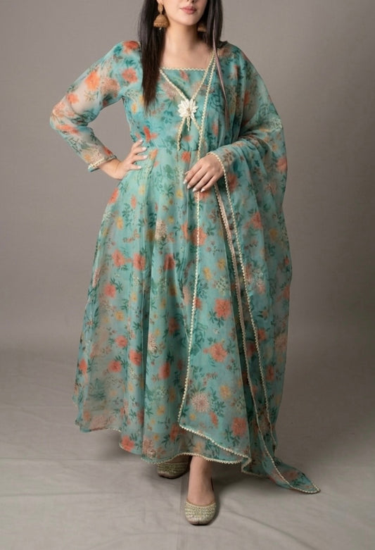 Floweral anarakali frock