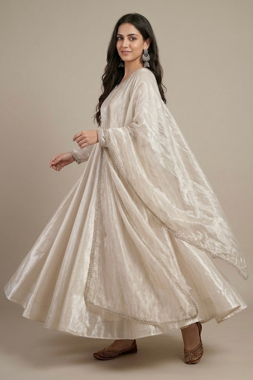 Sheesha silk 3 piece anarkali frock