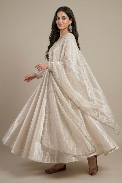 Sheesha silk 3 piece anarkali frock