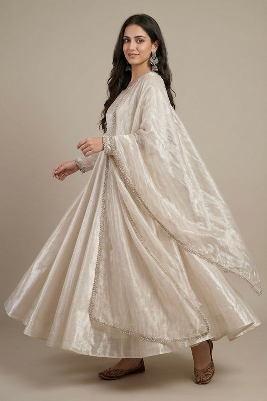 Sheesha silk 3 piece anarkali frock