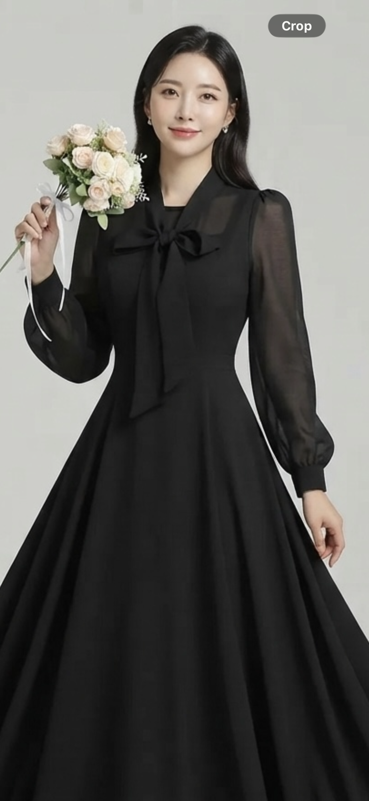 Chiffon bow neck maxi