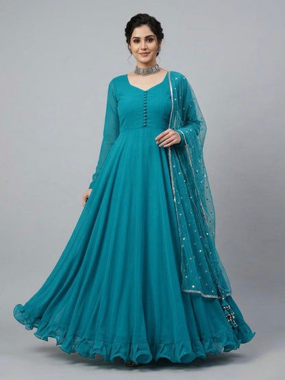 Chiffon anarkali frock