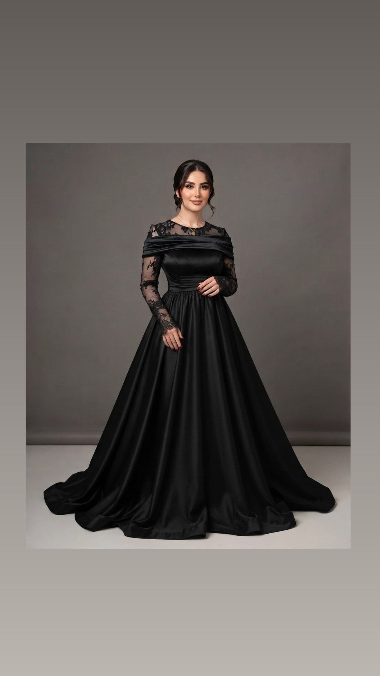 Black ball gown