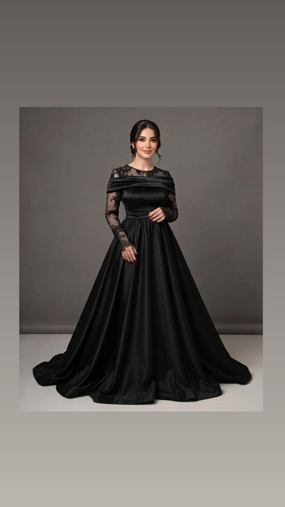 Black ball gown