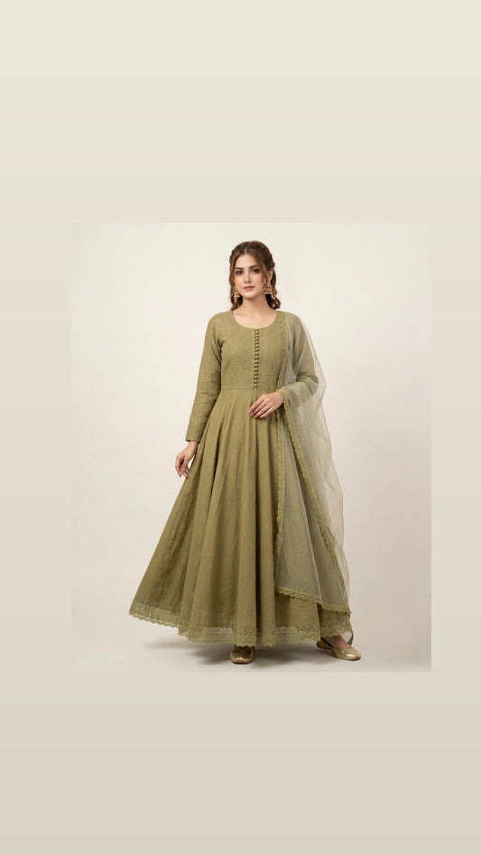 3 piece anarkali frock
