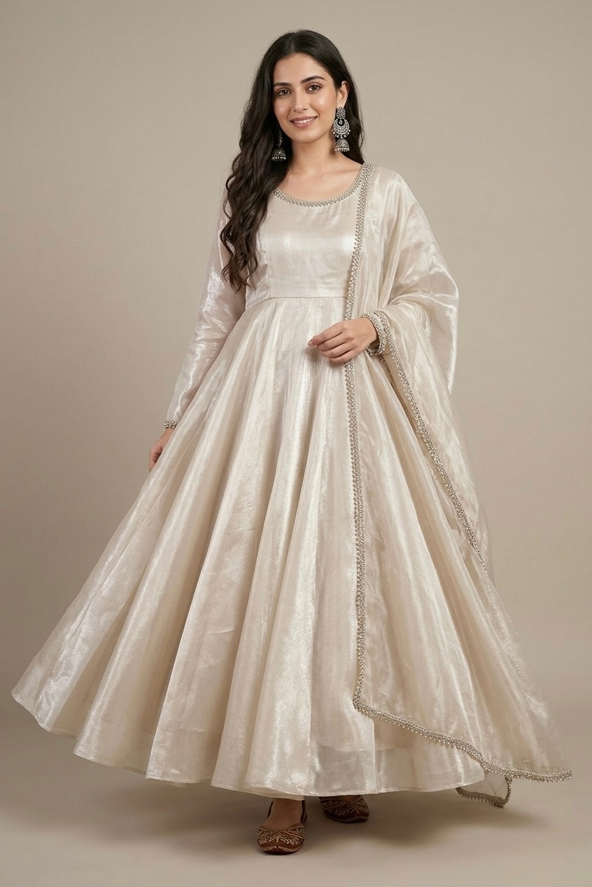 Sheesha silk 3 piece anarkali frock