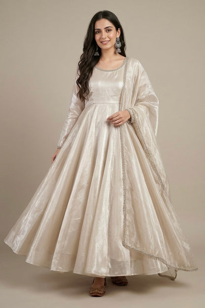 Sheesha silk 3 piece anarkali frock