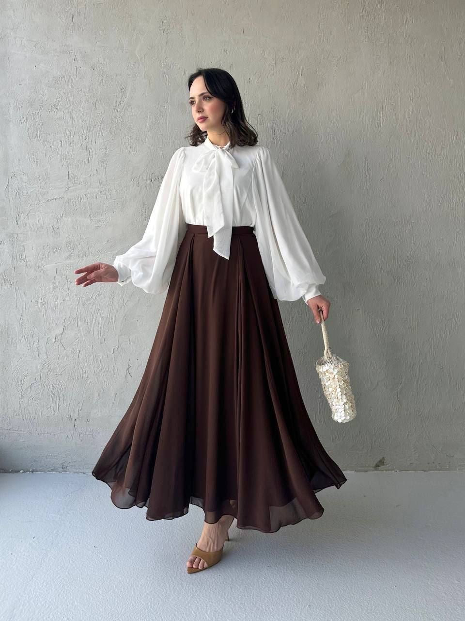 Chiffon skirt blouse