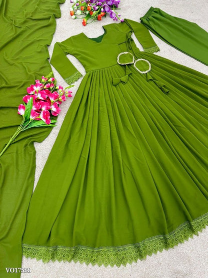Chiffon anarkali frock