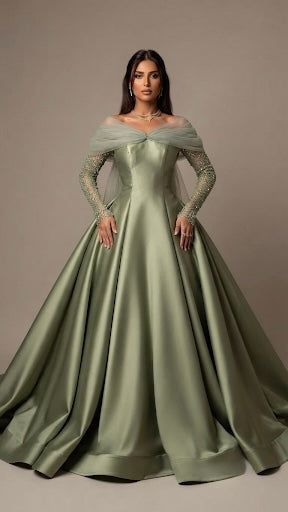 Silk ball gown