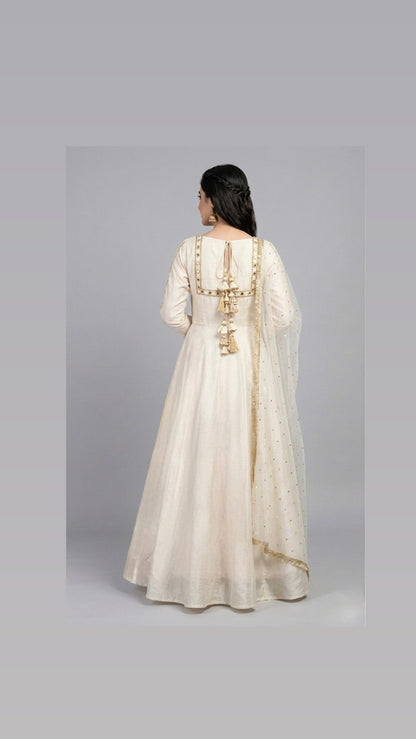 Raw silk 2 piece frock