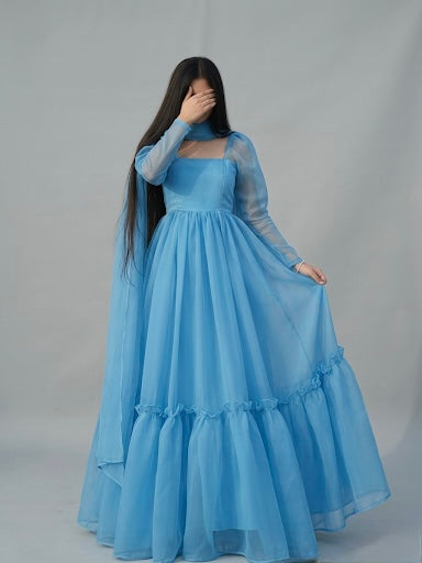 3 piece ruffle frock