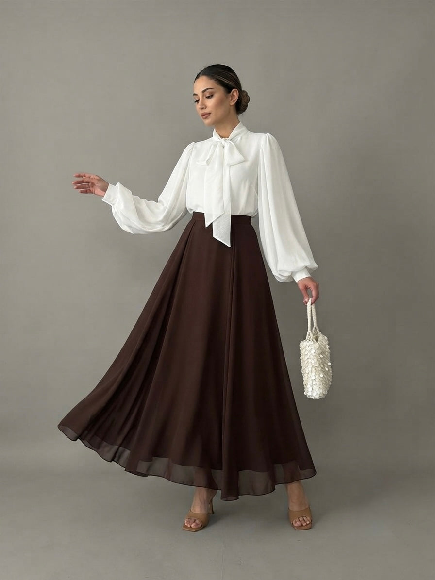 Chiffon skirt blouse