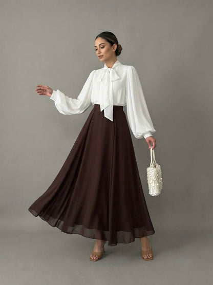 Chiffon skirt blouse