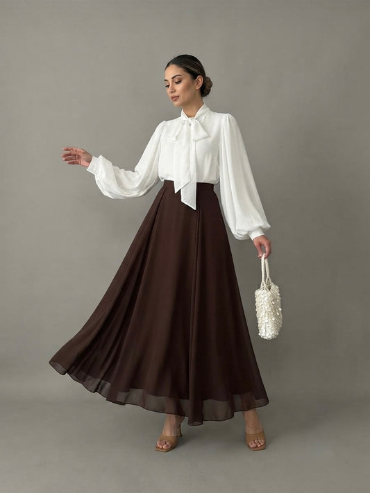 Chiffon skirt blouse