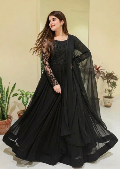 3 piece chiffon frock