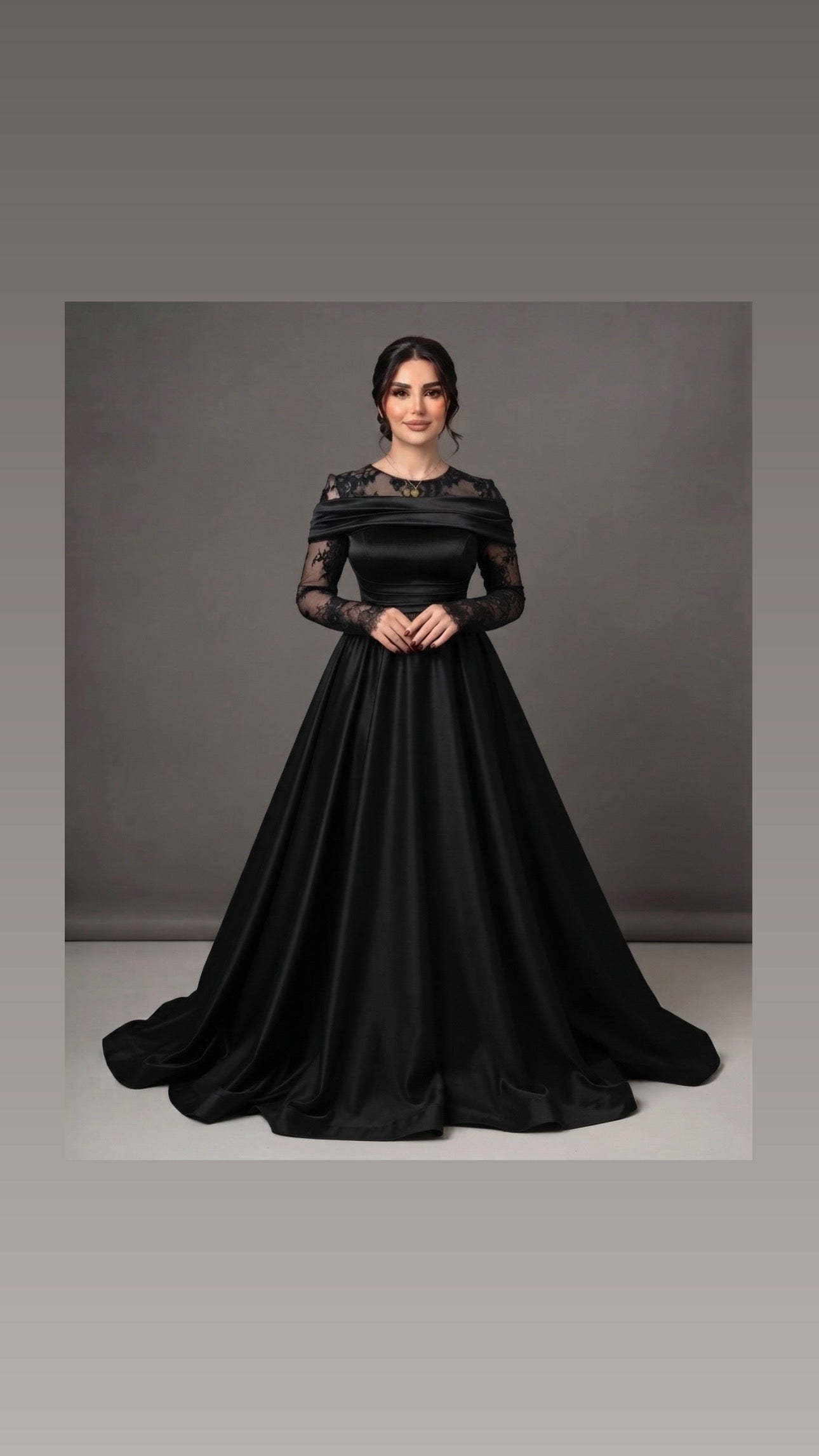 Black ball gown