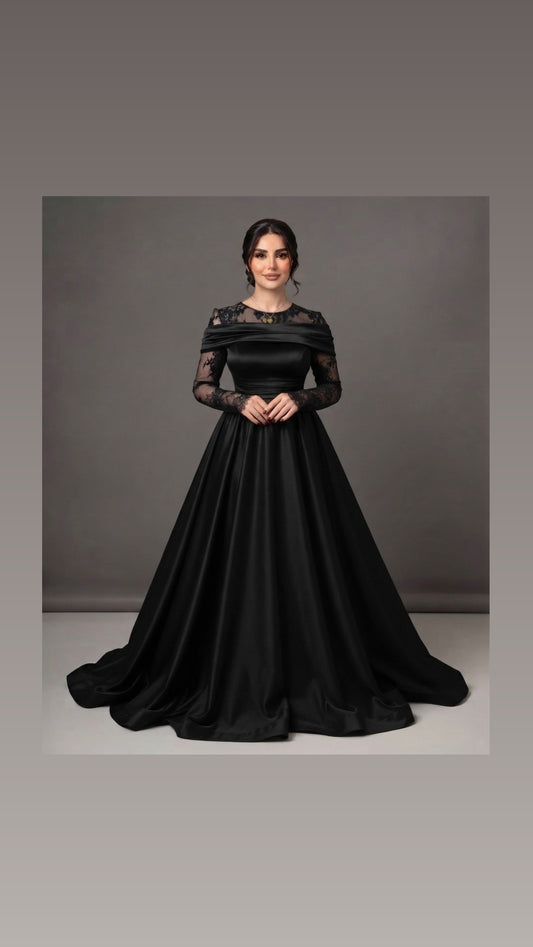 Black ball gown