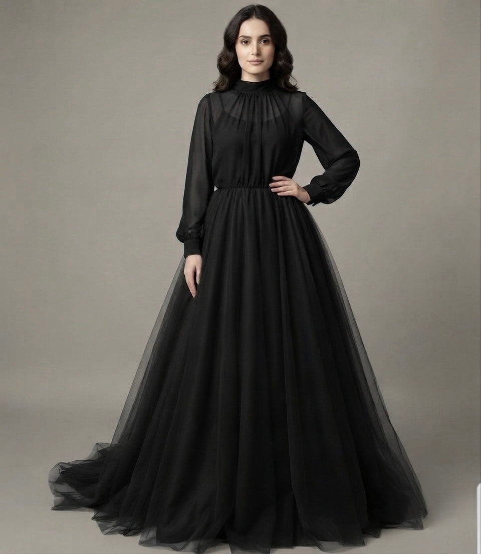 Maxi net with chiffon stuff